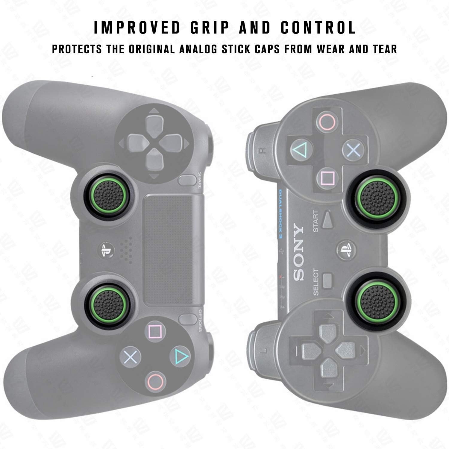 8 Pairs Thumb Grips Silicone Analog Stick Controller Replacement Joystick Cap