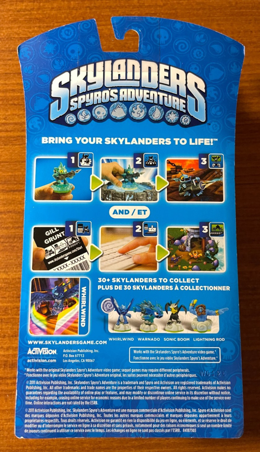 Skylanders Spyro’s Adventure WHIRLWIND Series 1 Action Figure 2011 NEW SEALED
