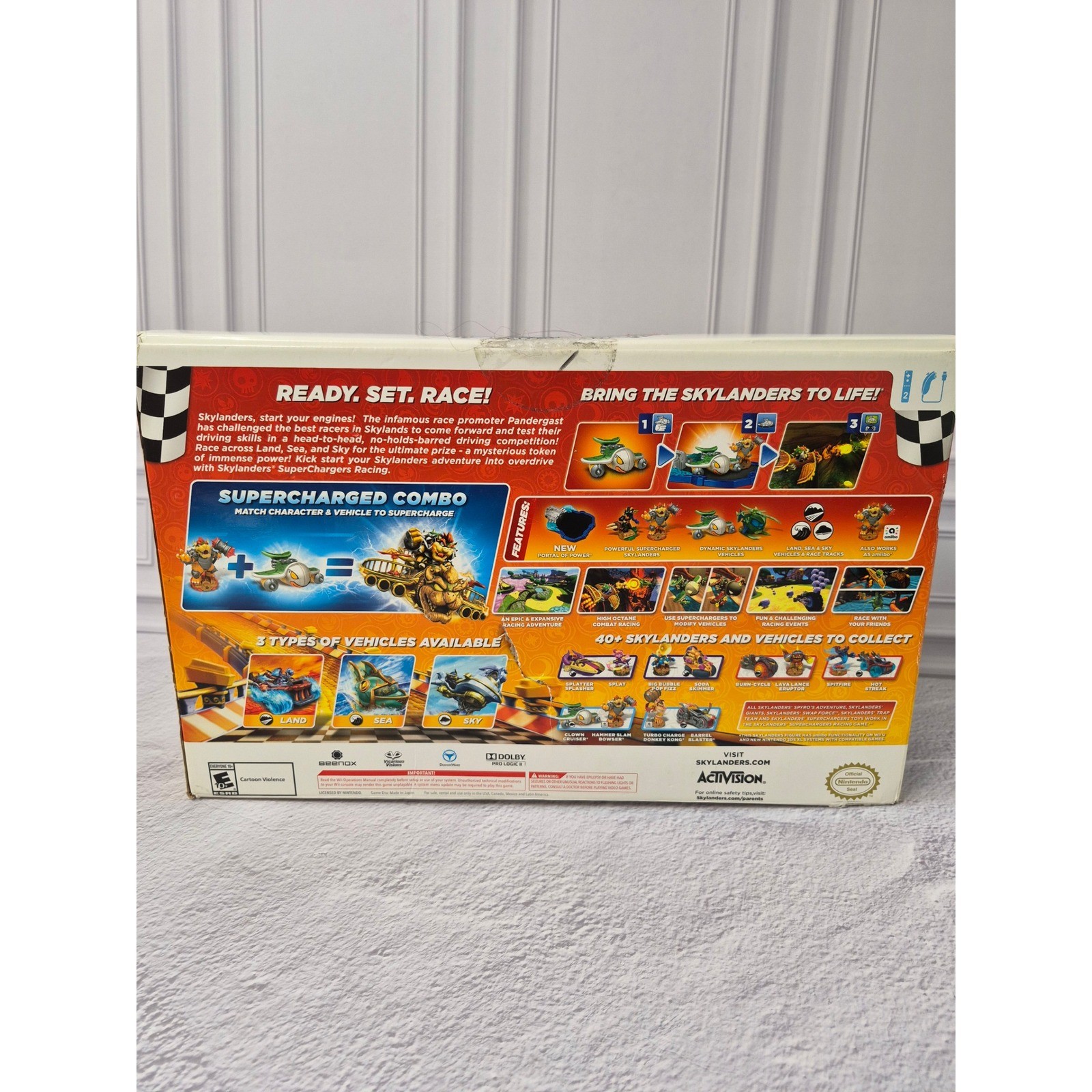 Skylanders SuperChargers Racing Starter Pack Nintendo Wii Bowser Amiibo Bundle