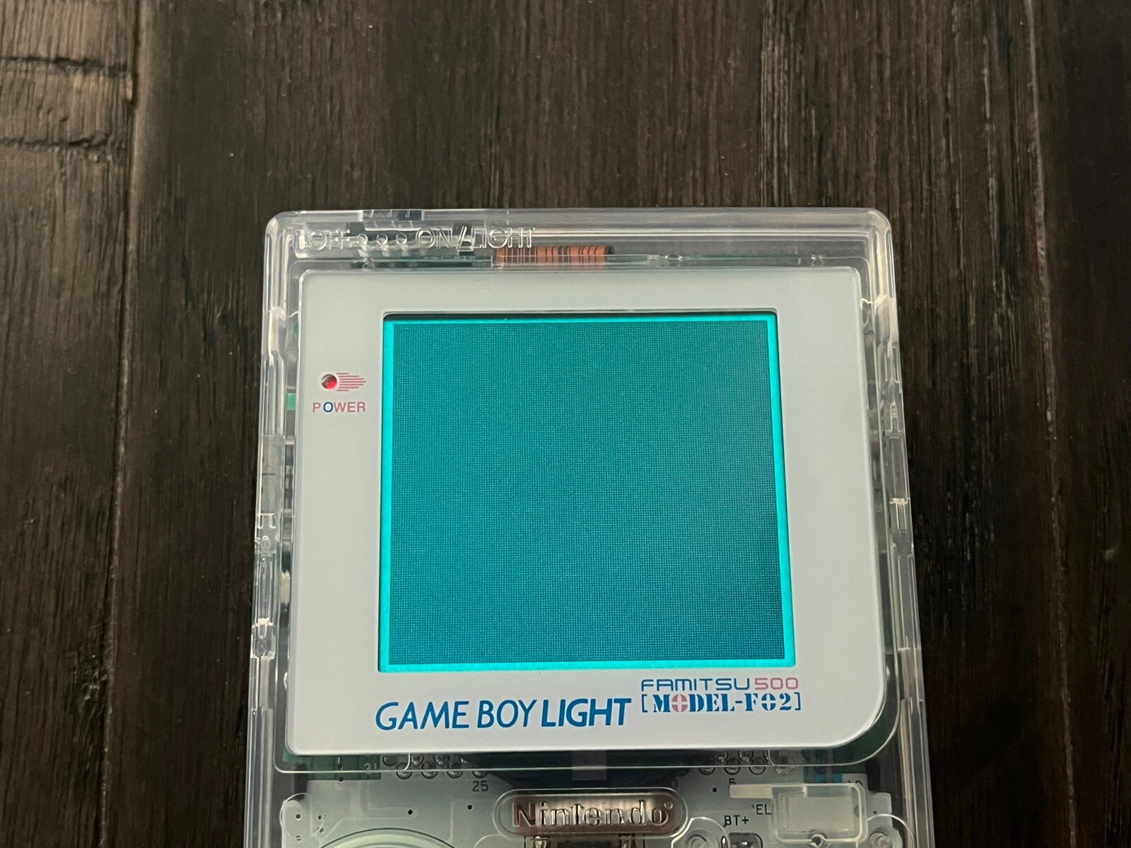 Nintendo Game Boy Light GBL – Clear White W/ New Shell & Glass Lens **Famitsu