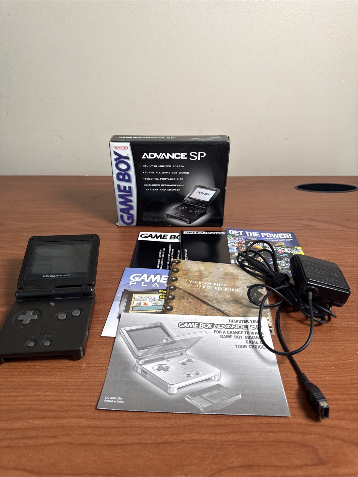 Nintendo GameBoy Advance SP Onyx Black Handheld Game System CIB W/ Manuals