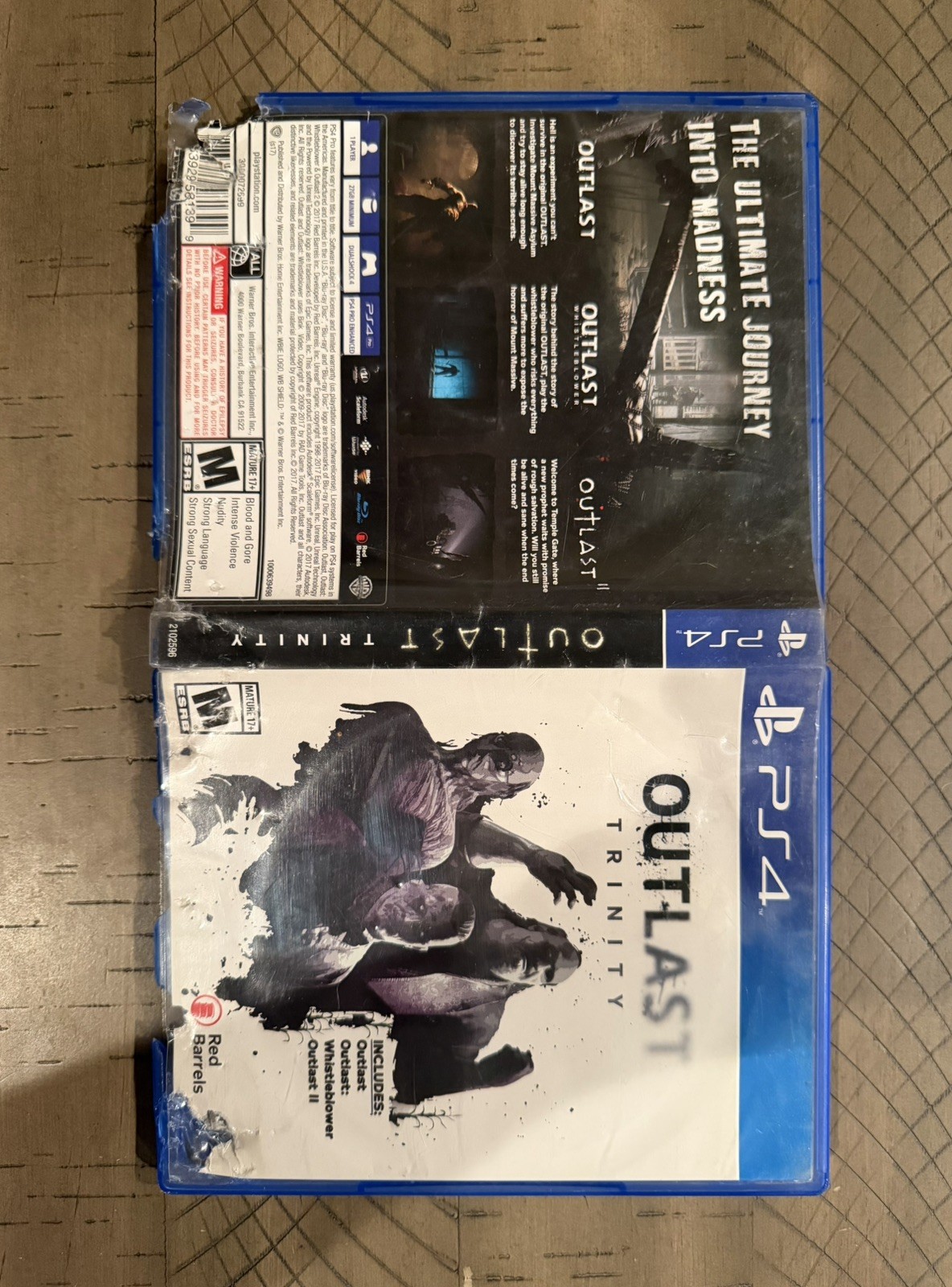 Outlast Trinity w/ Both Discs (Sony PlayStation 4, 2017)