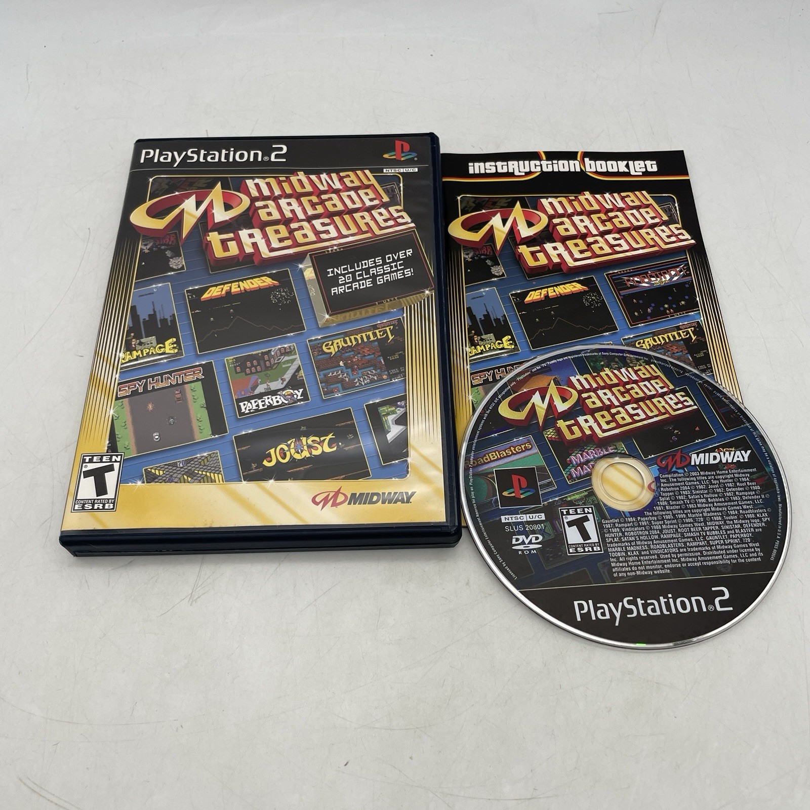 Midway Arcade Treasures (Sony PlayStation 2, PS2) Complete CIB w/ Reg Card