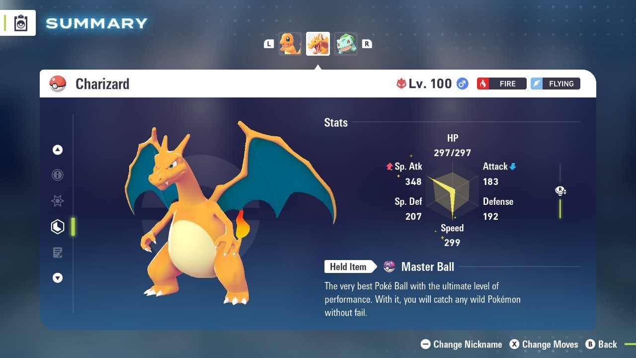 Pokemon Legends ZA 💥 6IV Normal Alpha Charizard💥Fast 🚀Masterball Held