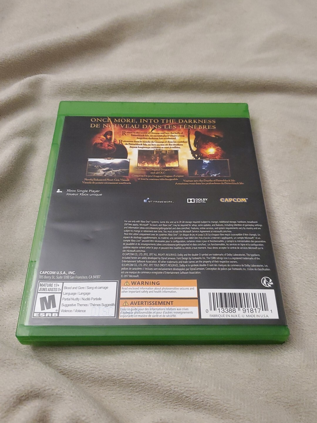 Dragon’s Dogma: Dark Arisen – Xbox One – Rare!