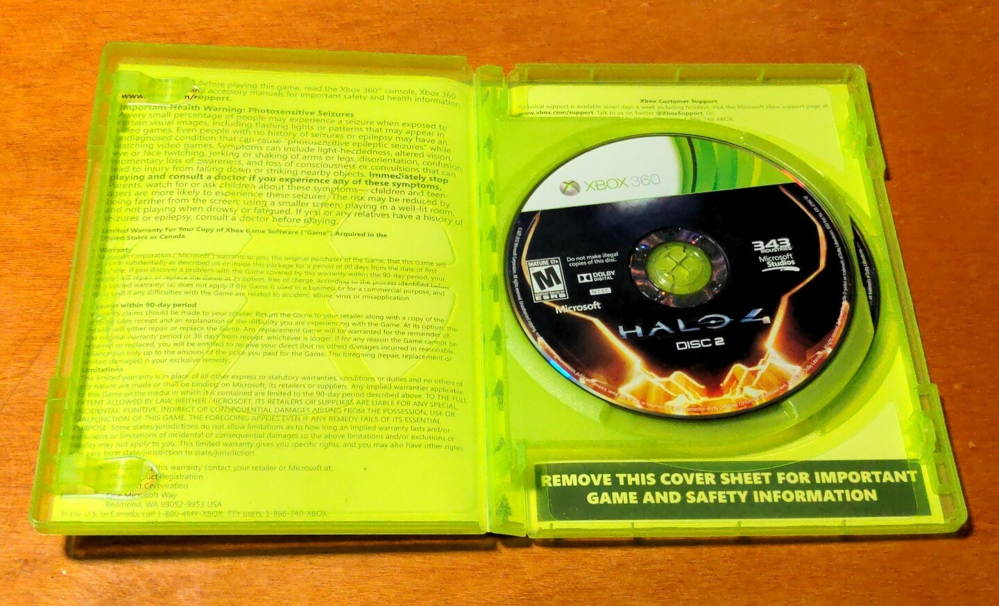 Halo 4 Microsoft Xbox 360 Studios 343 Industries Havok Dolby Digital Mature
