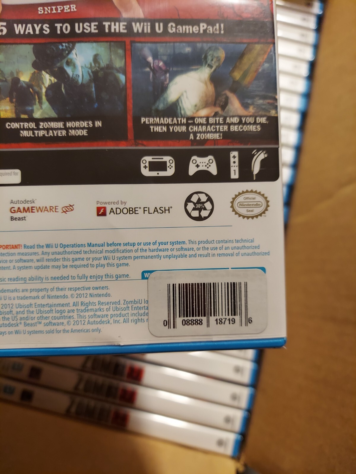 Nintendo Wii U Zombi U Zombie ZombiU Horror MASTER CASE OF 30 VIDEO GAMES READ