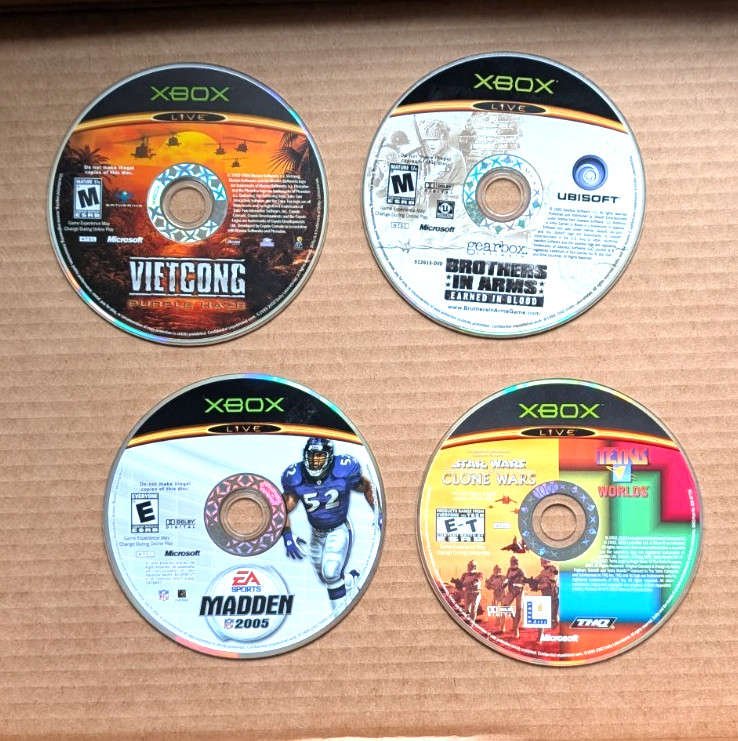 Xbox Loose Game Lot Of 24 Untested Condition Varies Scratches
