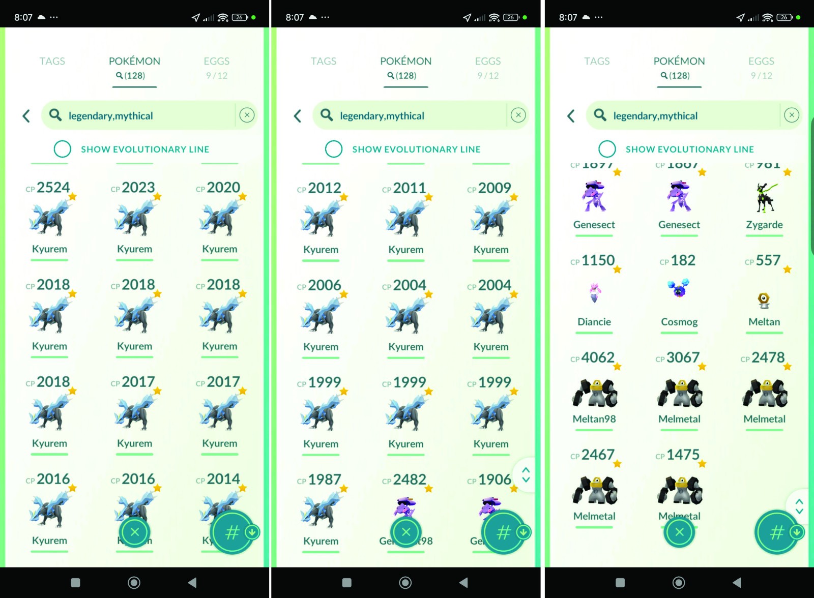 🔥POKEMON ACC GO LVL 61 • 10M+ STARDUST • 1459x 100IV • 128 LEGENDARIES 🔥