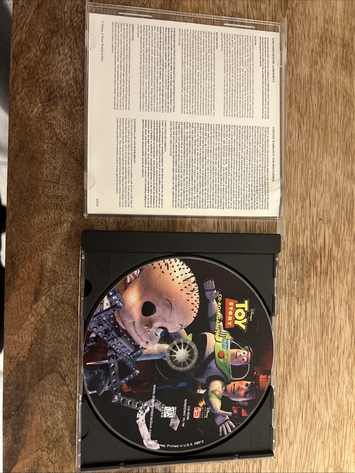 Disney Toy Story Pc Cd-ROM Video Game 2001 Rating K-A Tested