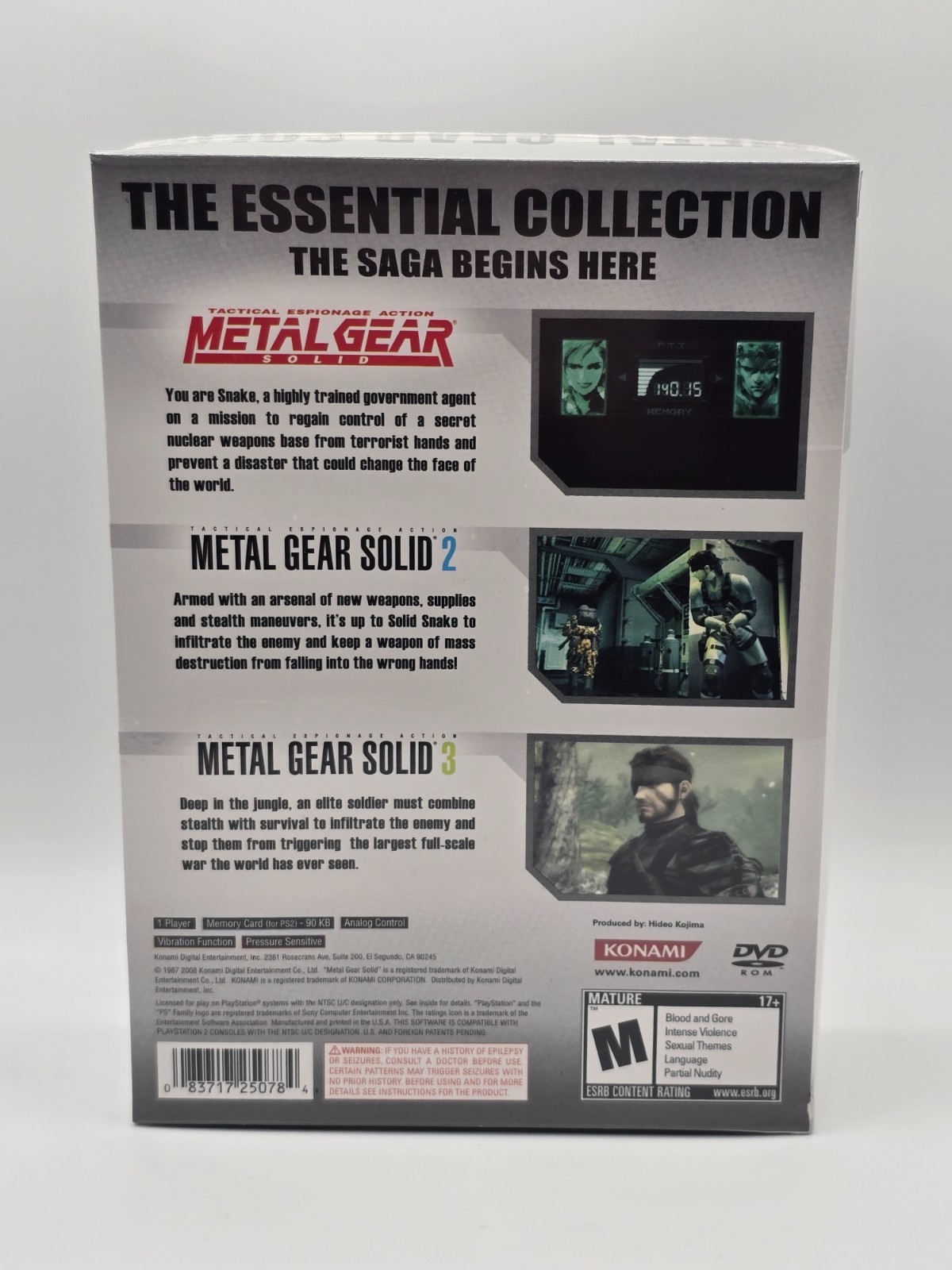 Metal Gear Solid The Essential Collection (PlayStation 2, 2008) Factory Sealed
