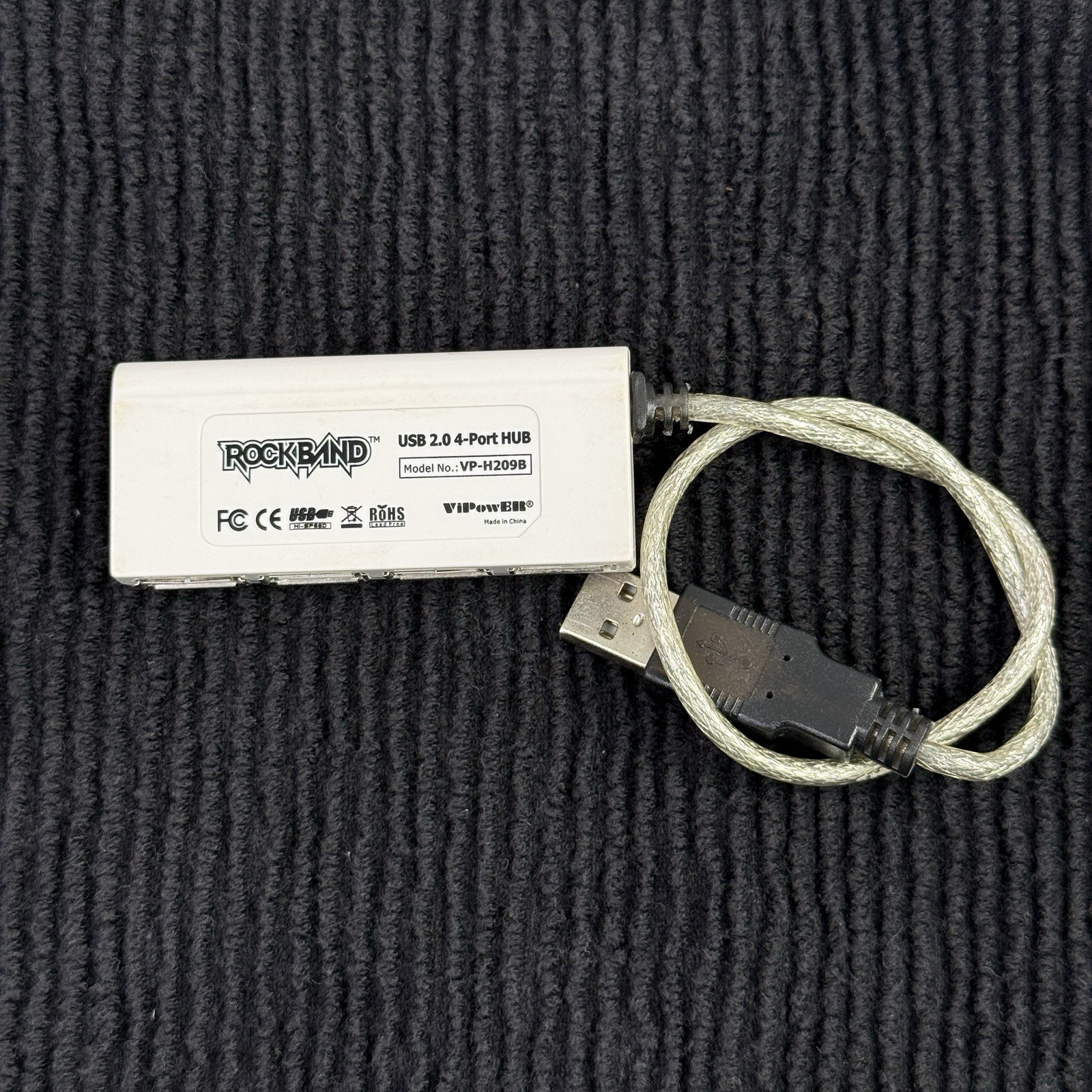 Rock Band ViPowER 4 Port Hub USB 2.0 Dongle VP-H209B Xbox 360 Wii PS2 PS3 OEM