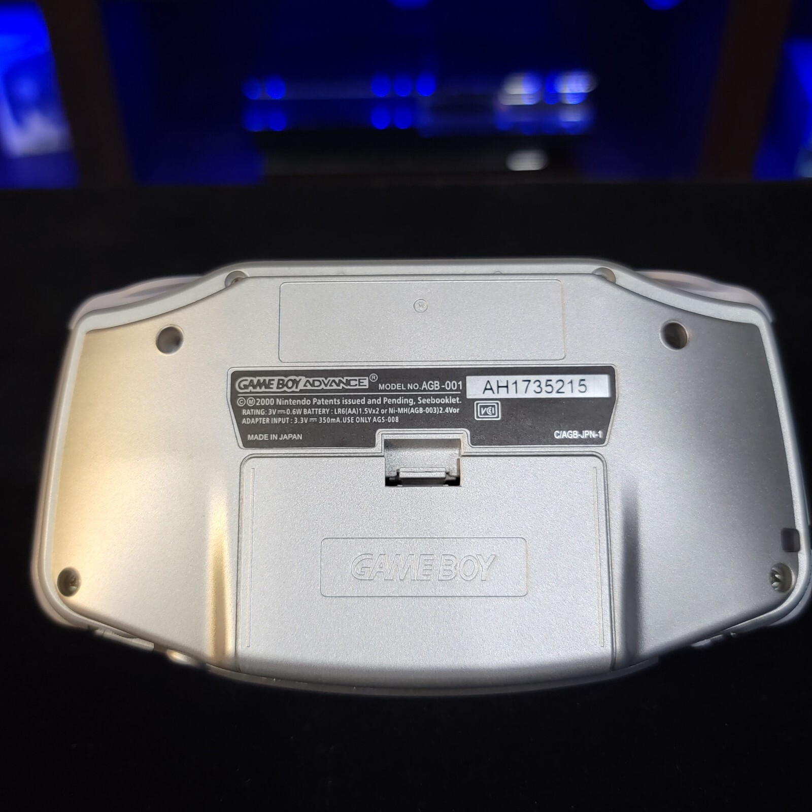 Silver Game Boy Advance GBA Console with iPS V5 Backlight Backlit LCD MOD