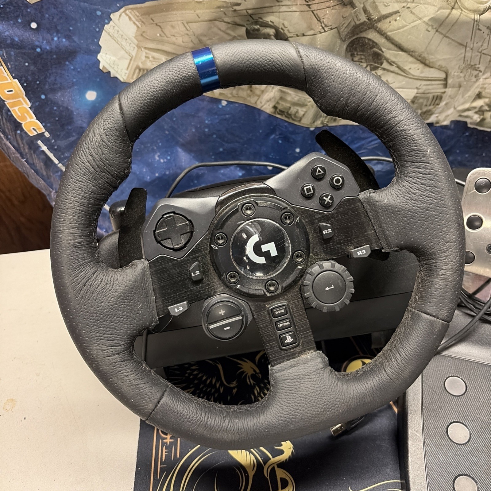 Logitech G923 Racing Wheel and Pedals – Black For Playstation and PC