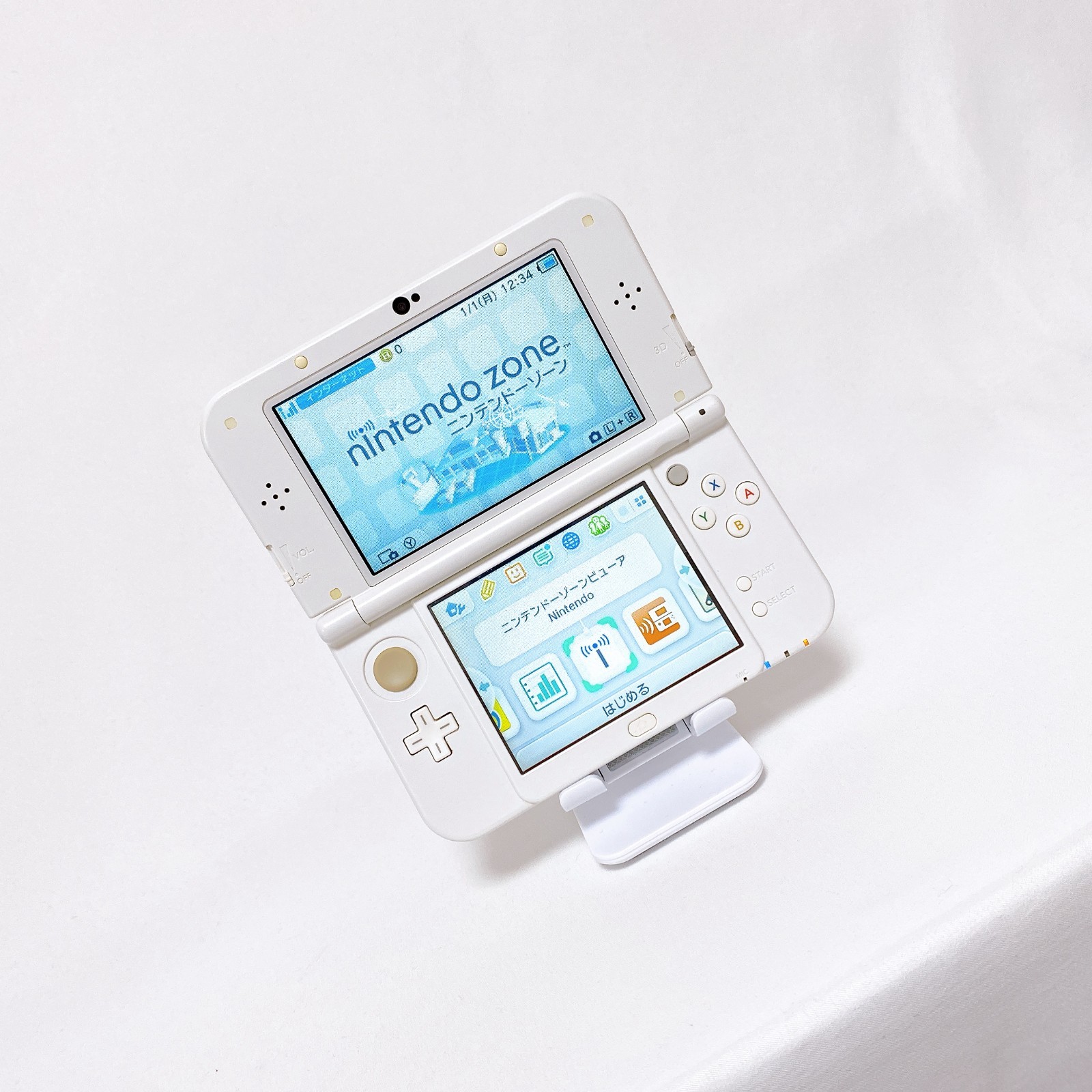 【Dual IPS w/Box】New Nintendo 3DS XL LL Pearl White Console Japan Tested Rank S