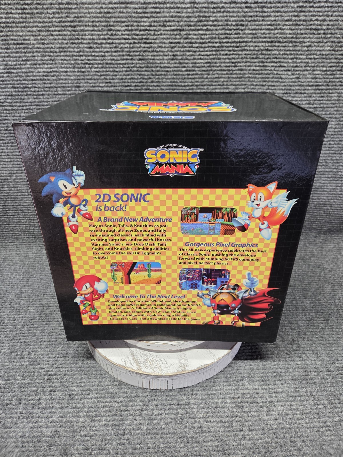 Sonic Mania Collectors Edition Video Game Statue Sega Figure Game Ring Works