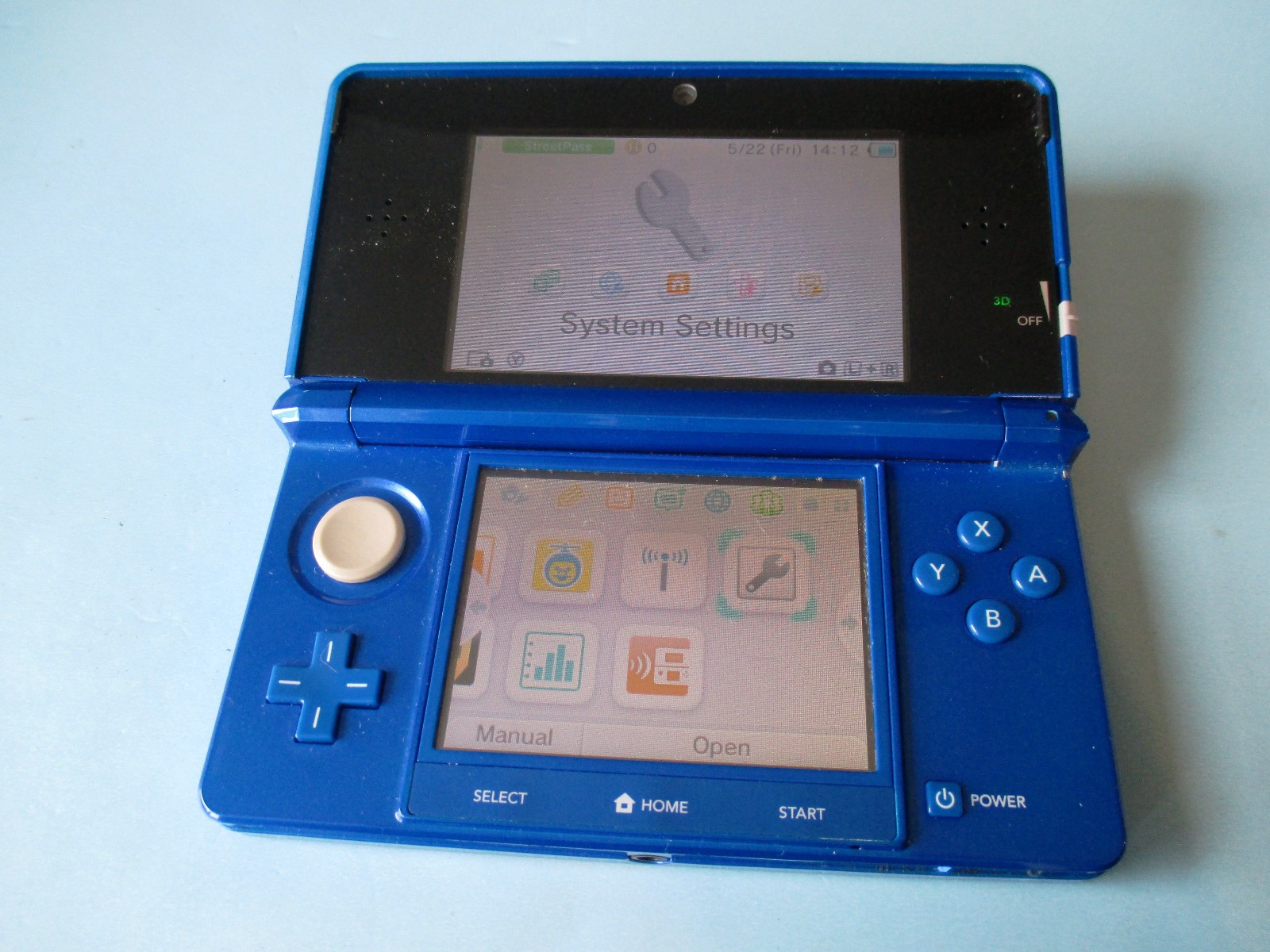 Nintendo 3DS Luigi’s Mansion: Dark Moon Cobalt Blue System w/Charger FREE Ship!