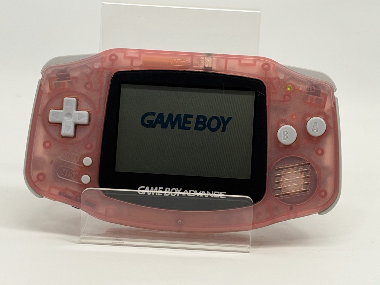 Nintendo GameBoy Advance GBA Clear Fuchsia Pink AGB-001 Console