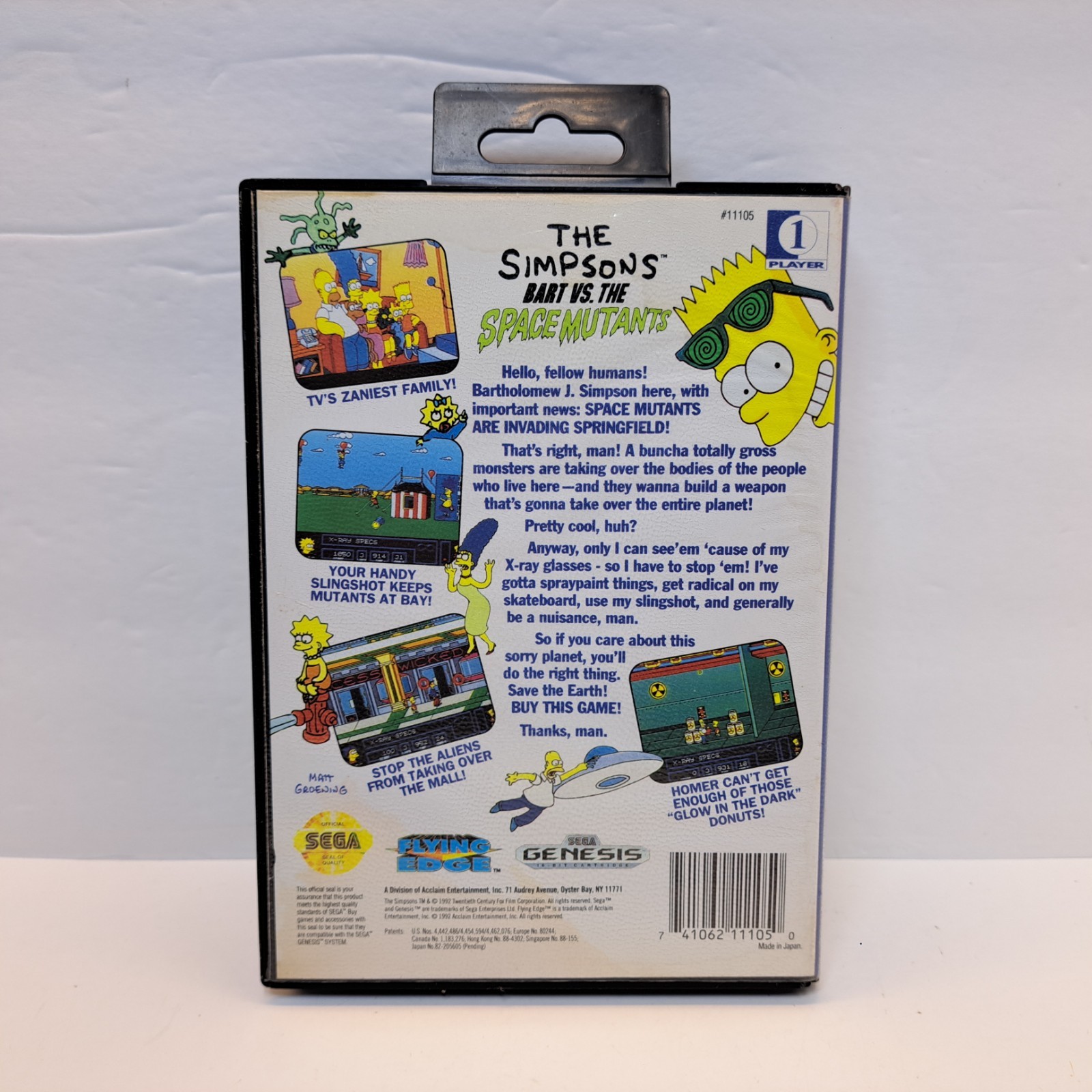 The Simpsons Bart vs The Space Mutants (SEGA Genesis) Cib TESTED Works
