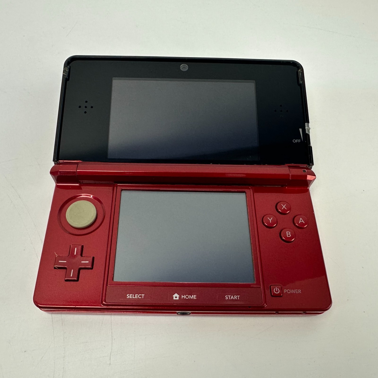 Nintendo 3DS Red Handheld Console w/ Charger Tested Working Japan Region Locked
