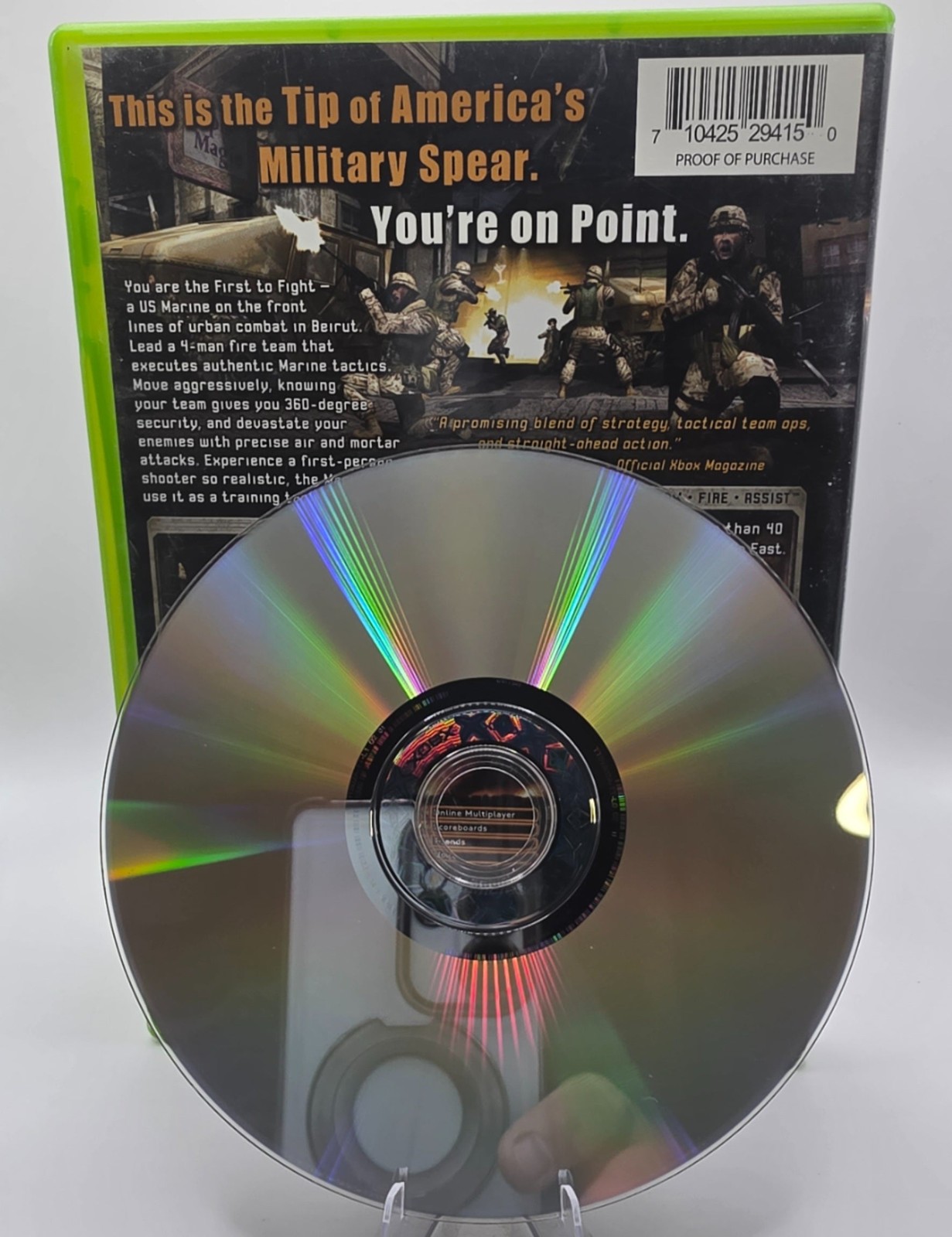 Close Combat First to Fight Xbox Disc and Case