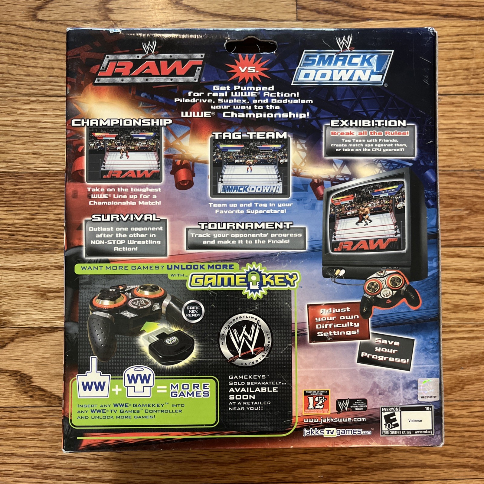 WWE Plug N Play TV Game Vintage Raw vs Smackdown Jakks Pacific 2005 NIB