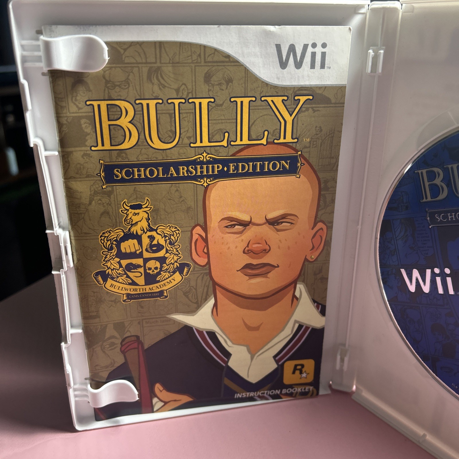 Bully Scholarship Edition (Wii) CIB W Manual & Map Authentic Tested/Working