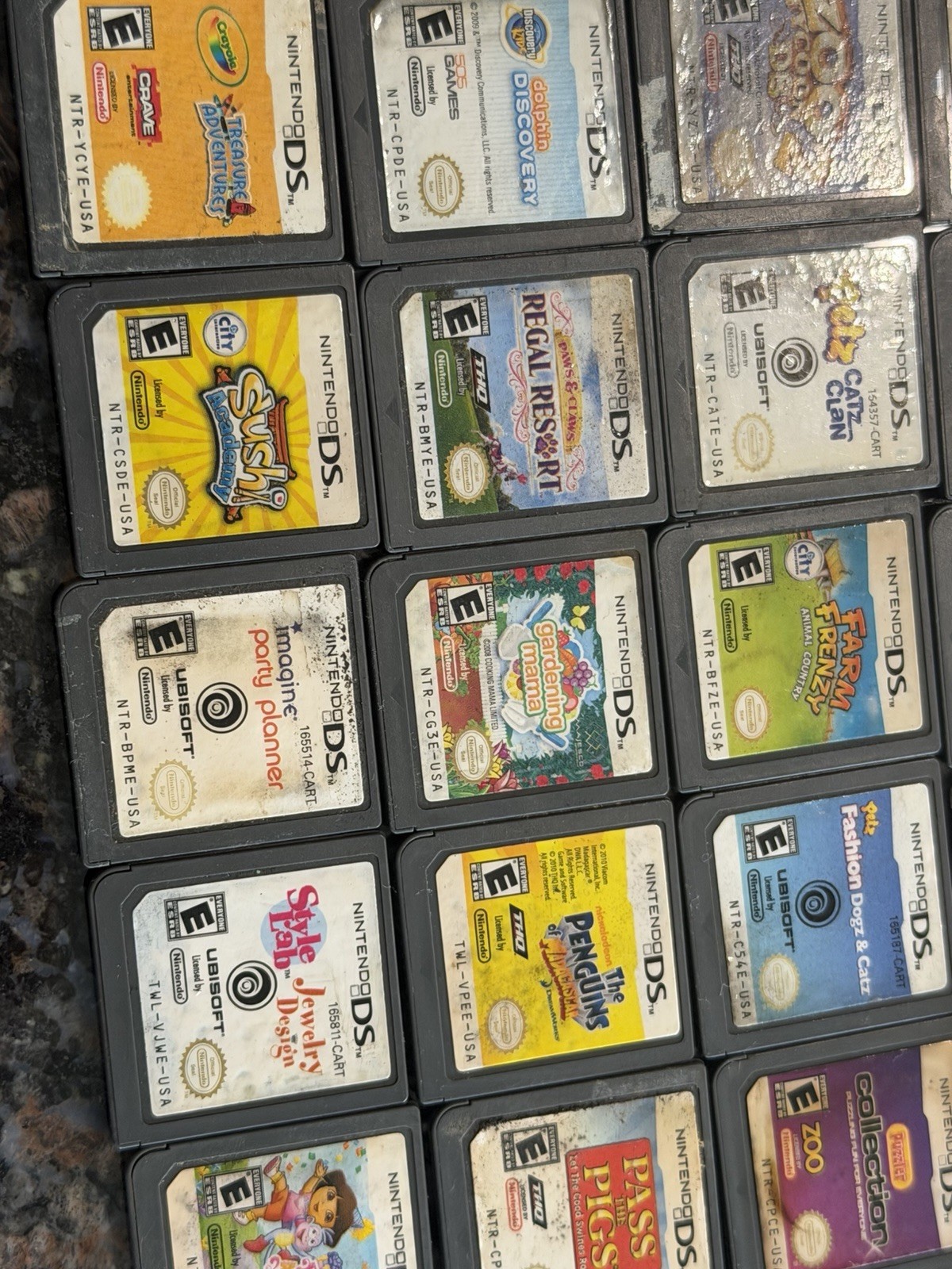 Lot of 34 Nintendo DS/ 3DS Gameboy Advance Video Games Cartridges Only