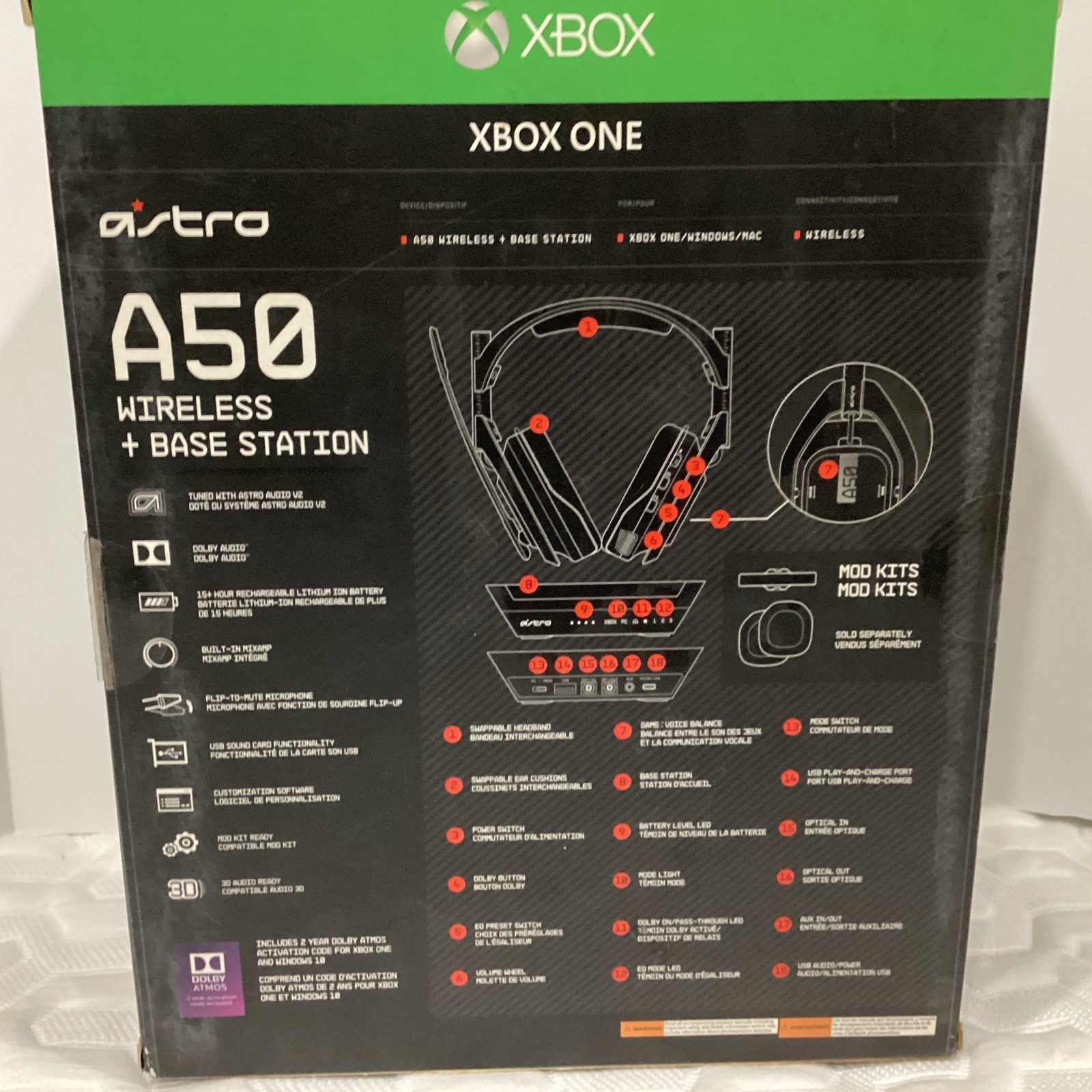 XBOX Astro A50 Wireless Headset + Base Station – with original box