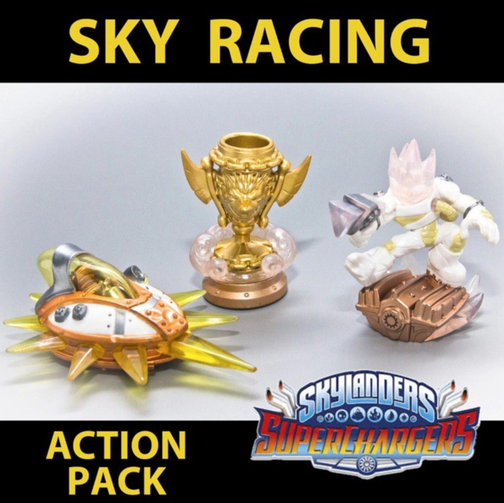 Skylanders Super Chargers Sky Racing Pack Astroblast Sky Trophy Sun Runner NEW
