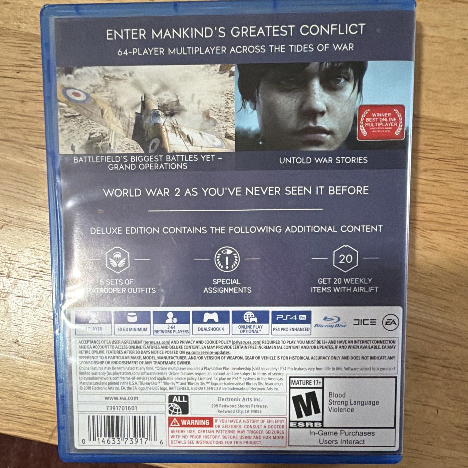 Electronic Arts Battlefield V Deluxe Edition PS4 M (2018) NTSC-U/C CIB