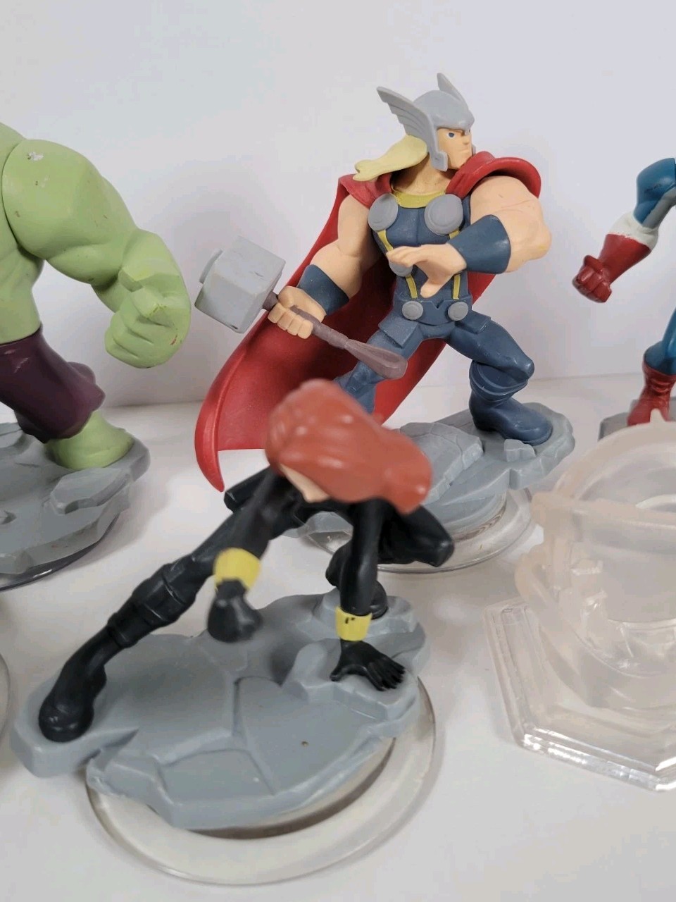 Disney Infinity Marvel Lot Hulk Thor Captain America Widow Rocket Nova x2 + Disc