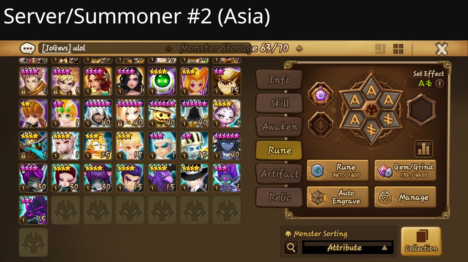 Summoners War Account, multiple servers {Global+Asia+Europe+China} 119LnD