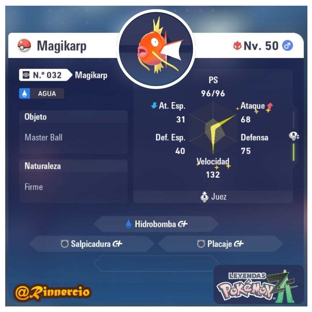 Magikarp XXXL Shiny Alfa Or not for Pokemon ZA Legends + Free Masterball