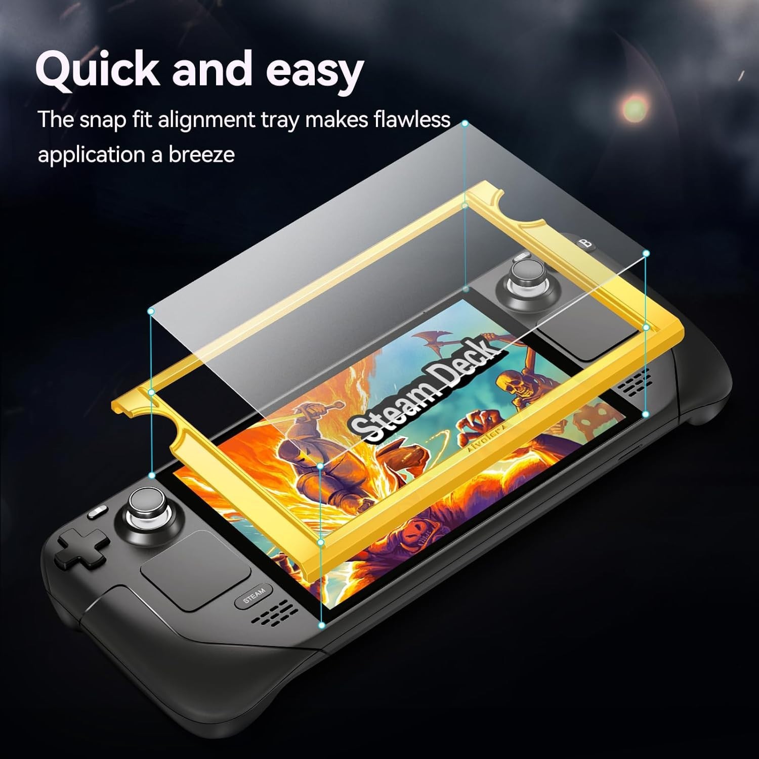 Ultra-Clear Anti-Fingerprint Screen Protector for Steam Deck 7”/7.4” – 2 Pack