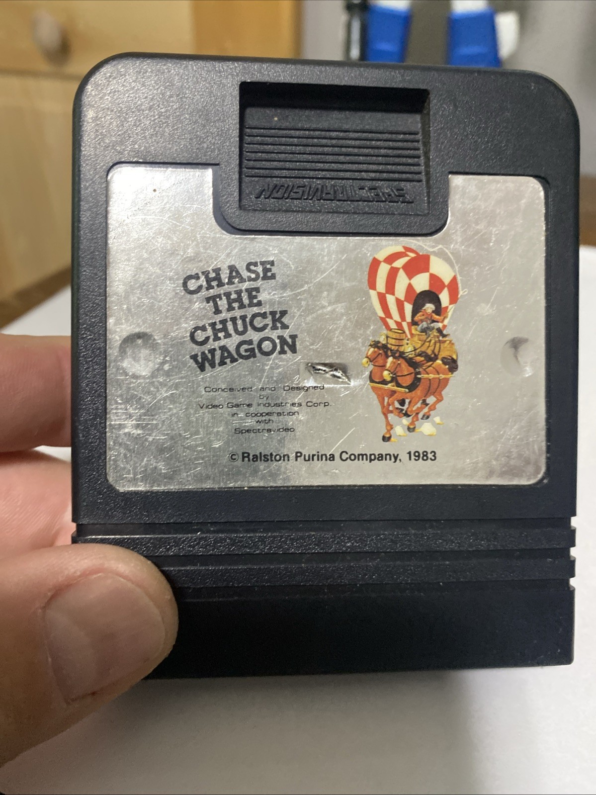 Atari 2600 game CHASE THE CHUCKWAGON RARE! VERY GOOD CONDITION!