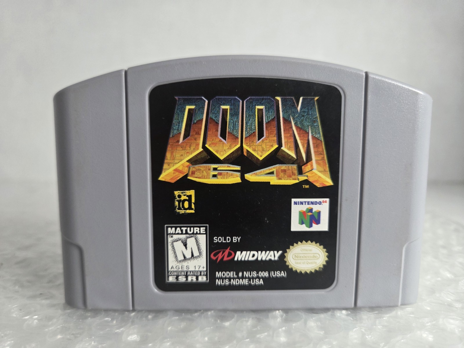 Doom 64 Nintendo 64 N64 Retro Game Cartridge Authentic Cleaned Tested Super Fun