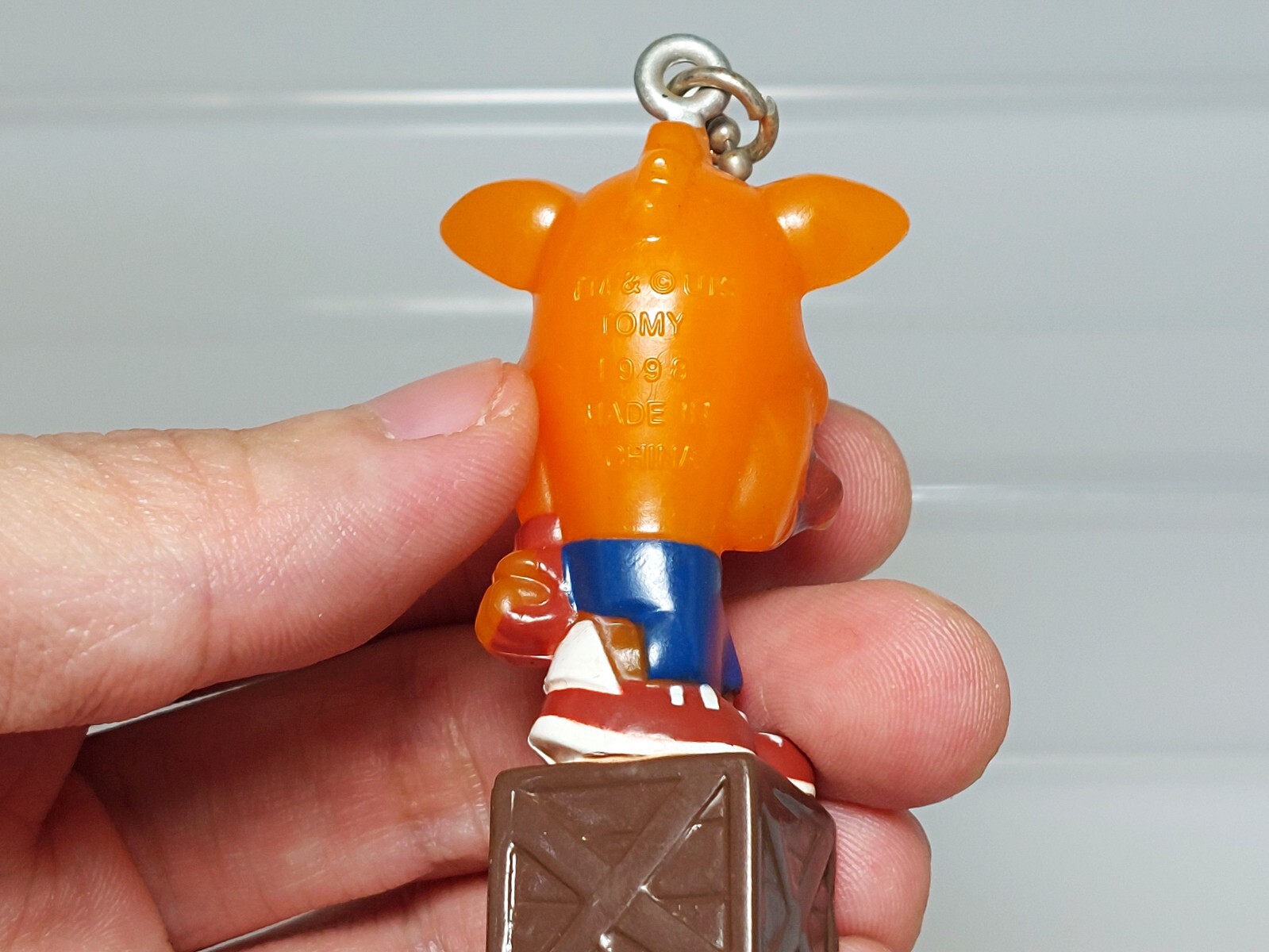 Crash Bandicoot Light-up Keychain Figure Tomy 1998 Vintage Toy Japan 2.6in