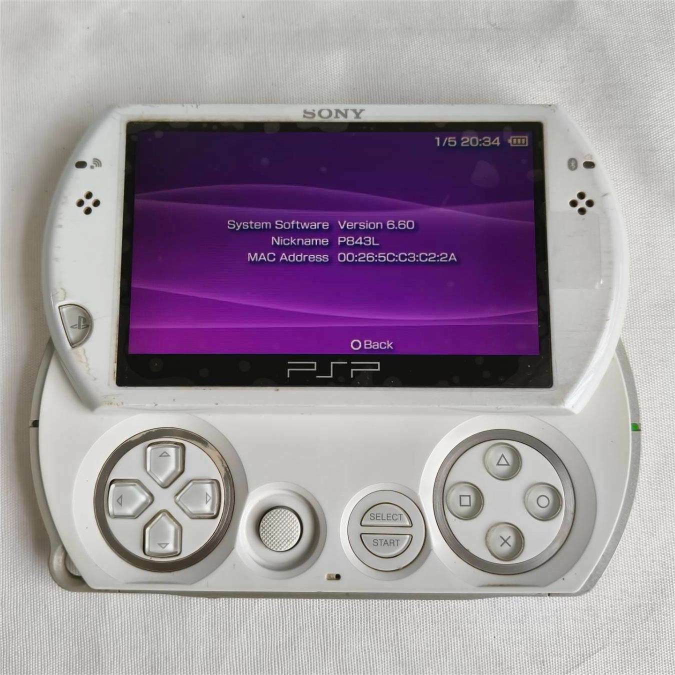 PSP GO console White with Charger PSP-N1001 New Screen with protect tested well