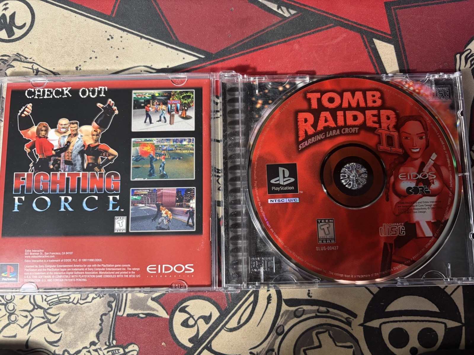 Tomb Raider II Lara Croft Black Label Sony PlayStation PS1 Tested Complete