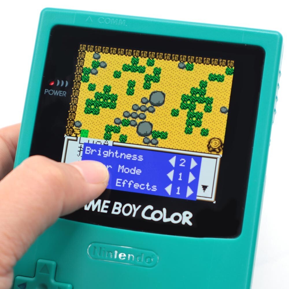GBC AMOLED OLED Touch Screen Rechargeable Battery Li-ion White Kit For GameBoy