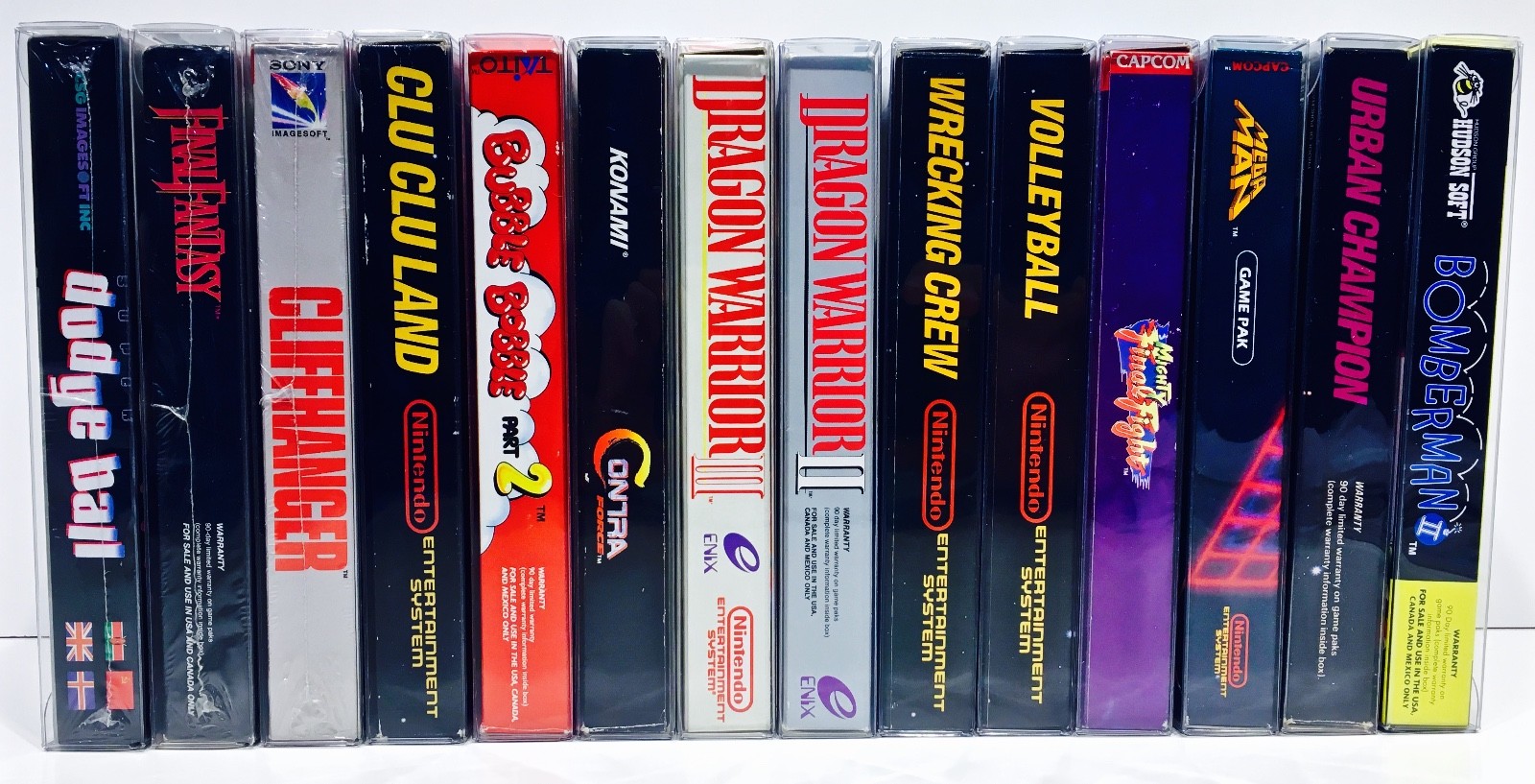 10 Nintendo NES Box Protectors Custom Made Crystal Clear Video Game Cases CIB