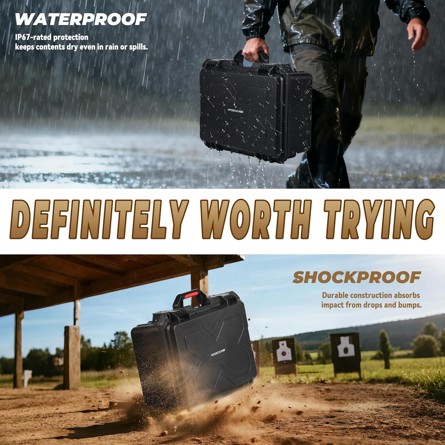 TSA Approved Pistol Gun Case for Multiple Handguns Hard Waterproof Travel Case