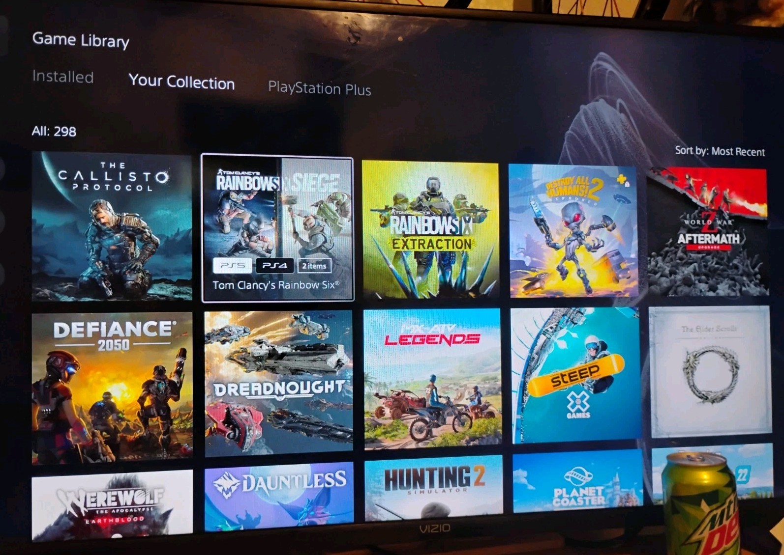Ps4 Slim 500Gb+Account With 304 Games+No Controller+PWR Cord+HDMI+Charger Stand