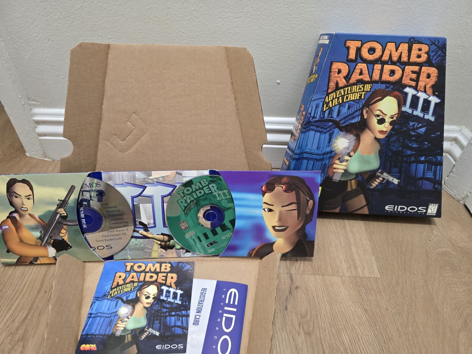 Tomb Raider 3 + The Lost Artifact + Tomb Raider 2 Gold PC Big Box Lot-Windows