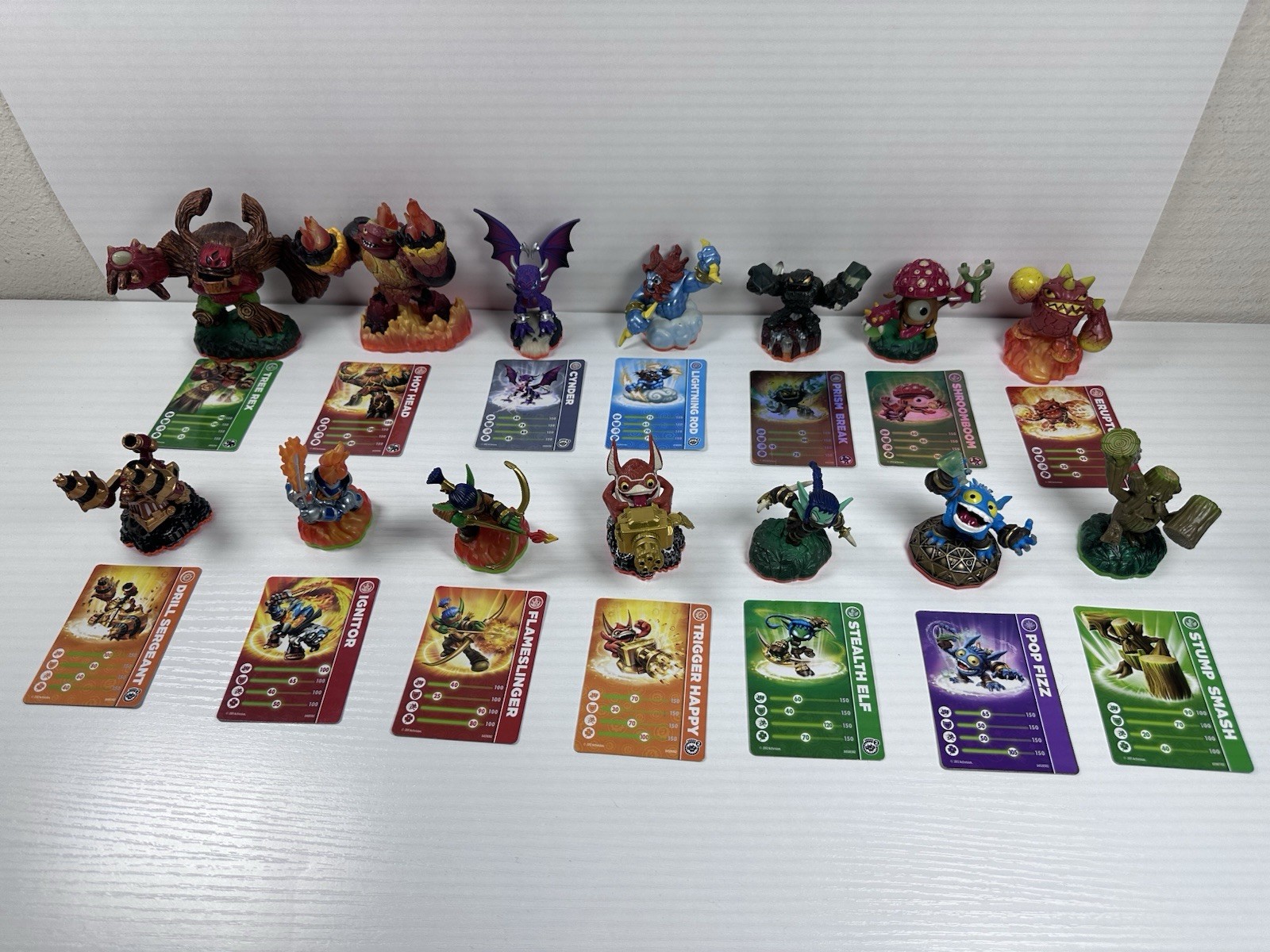 Skylanders Action Figures~Lot Of 14~3 Spyro’s Adventures And 11 Giants W/ Cards