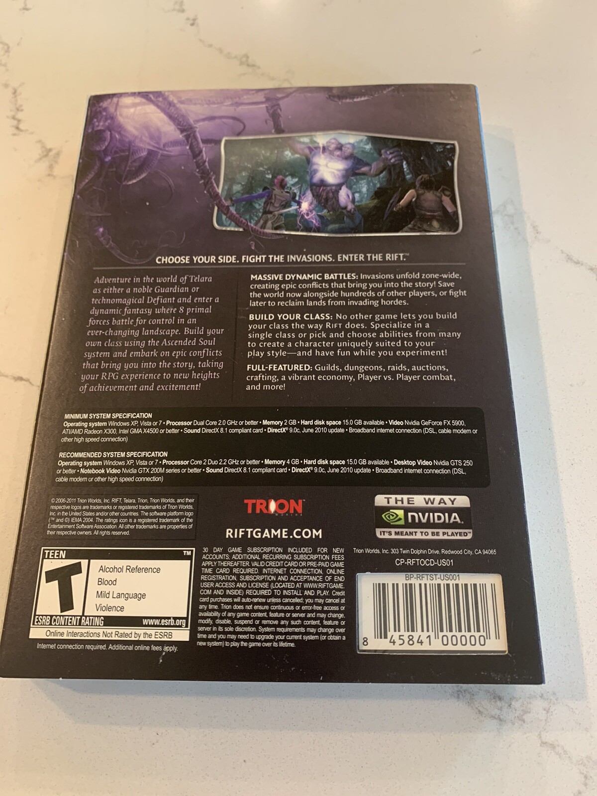 NEW SEALED Rift Video Game by Trion World’s PC DVD-ROM 2011 Nvidia Rated T