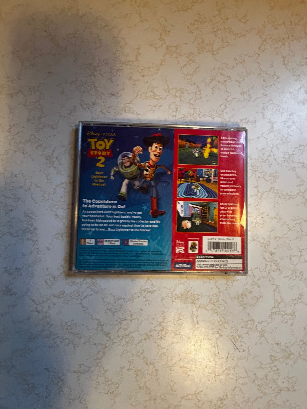 TOY STORY 2 PlayStation 1 Action Adventure ,TESTED WORKING, USED GAME