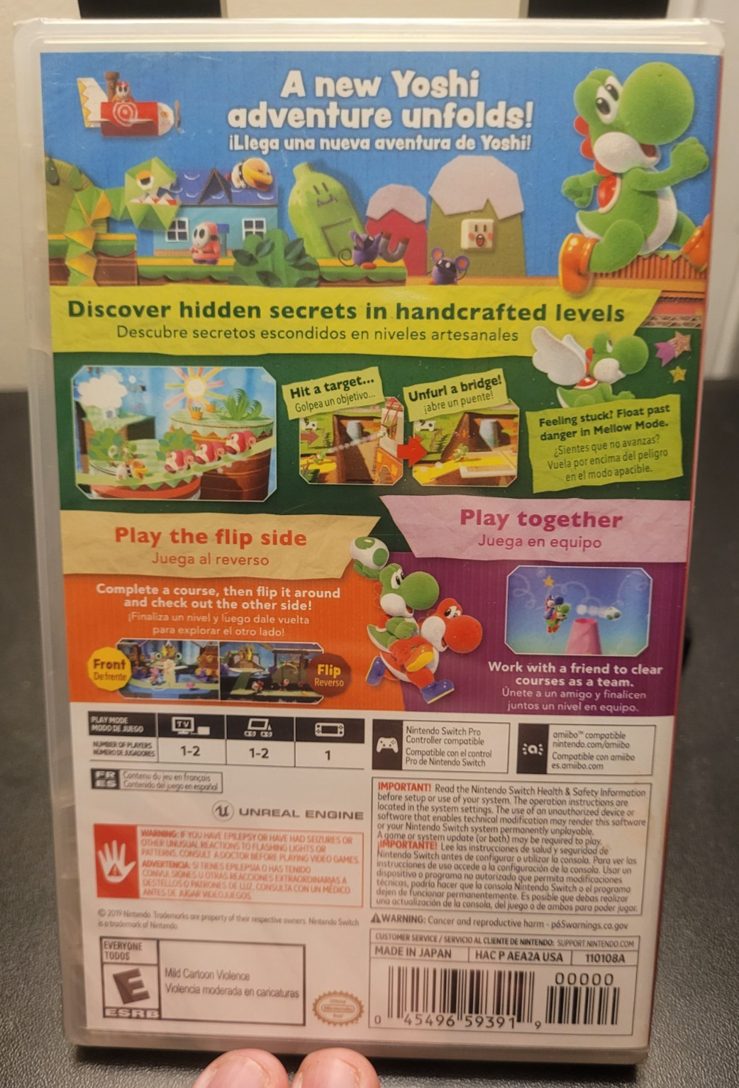 YOSHI’S CRAFTED WORLD Nintendo Switch NEW Multiplayer Platform COMPLETE CIB RARE
