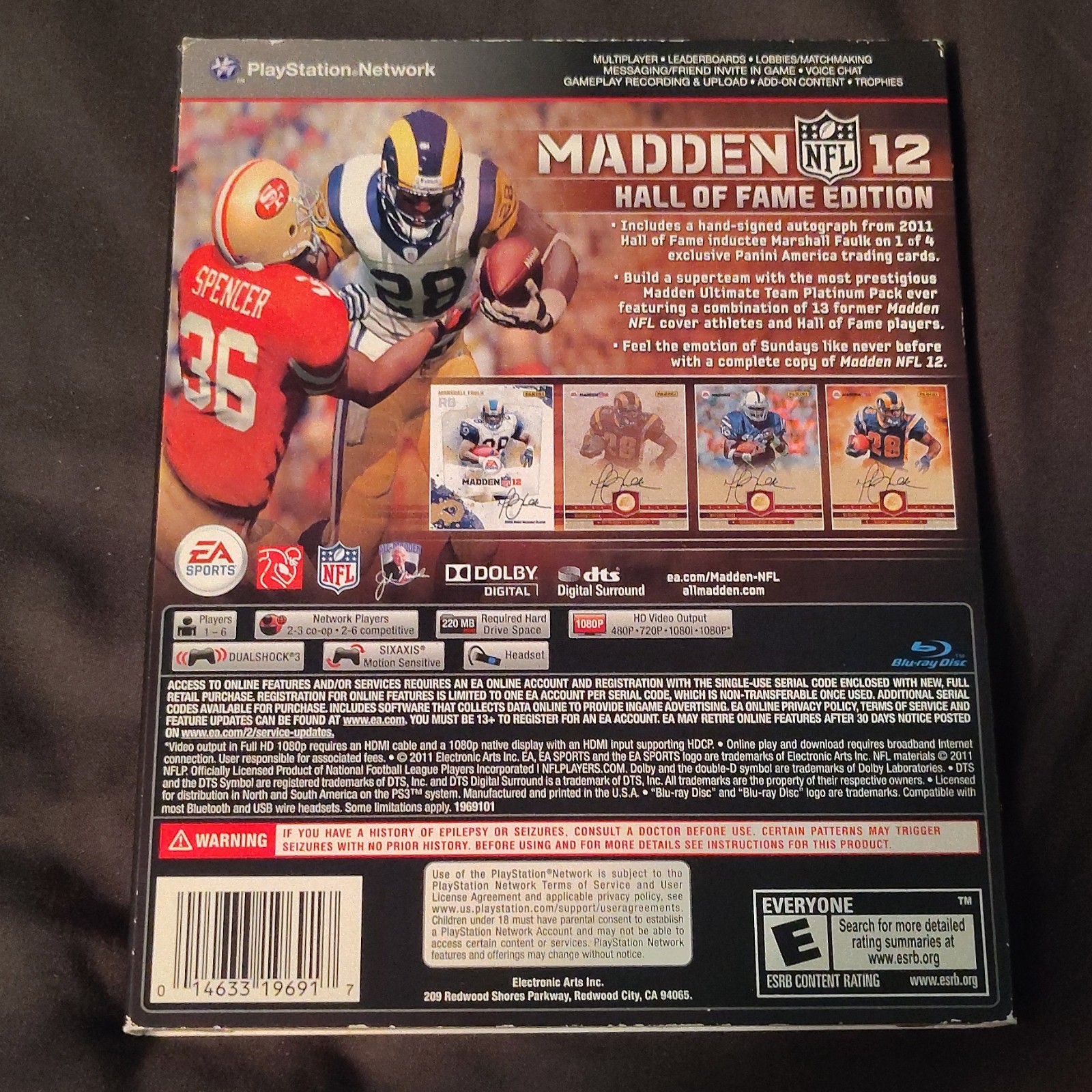 EA SPORTS Madden NFL 12 Hall of Fame Edition PS3 2011 CIB E NTSC-U/C